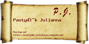 Pastyák Julianna névjegykártya